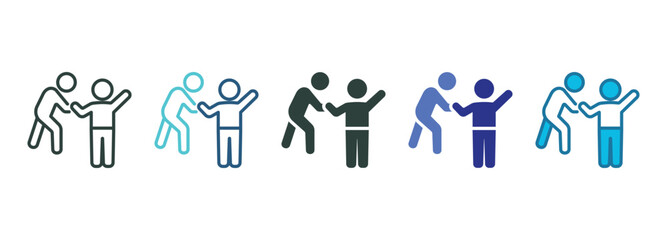 Caregiver Icon Set Multiple Style Of