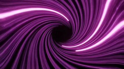 Abstract purple vortex with glowing lines, swirling into a dark center. - Powered by Adobe