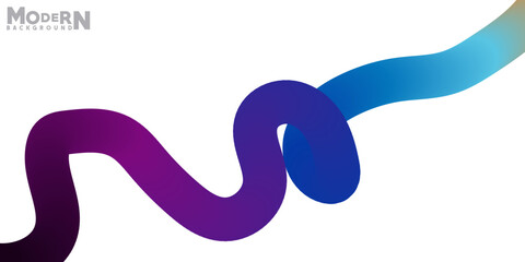 Obraz premium Abstract flowing ribbon graphic with gradient colors on white background design