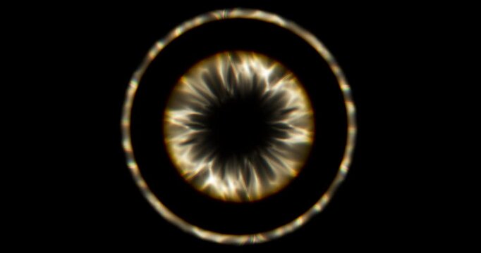 chroma energy circle effect on black background