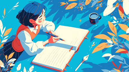 displaying digital notebook cover illustration