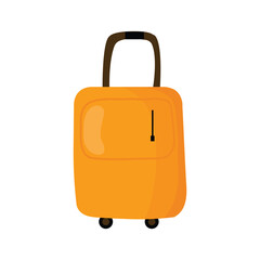Orange travel suitcase illustration