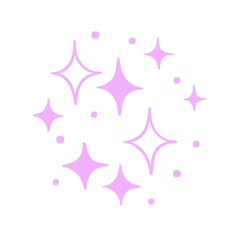 Pastel pink sparkles and dots arranged in a circular cluster, creating a dreamy, magical, and soft decorative design