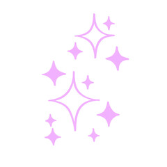 Vertical cluster of pastel pink sparkles in soft, minimal style, evoking a dreamy, magical, and elegant visual