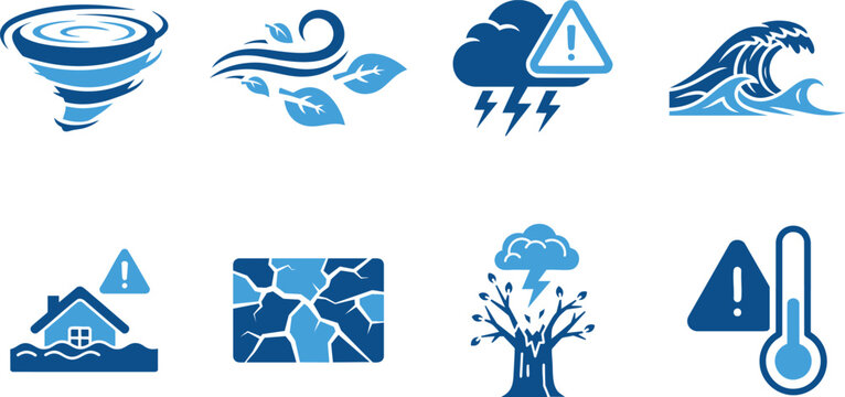 Weather hazard filled icon for forecast