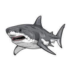 shark with a white background