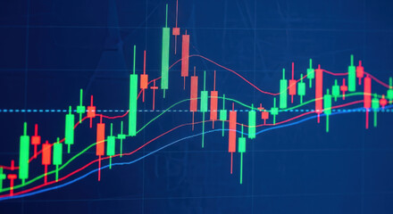 Analyzing Stock Market Trends A Detailed View of Financial Charts and Candlestick Patterns for Investment Decisions and Economic Analysis with Data Insights
