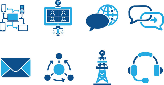 Modern Communication Icon Set for Media and Apps modern, communication, icon, media, apps, chat, connection, message, network, social, online, modernicon, communicationicon, mediaicon, appsicon,