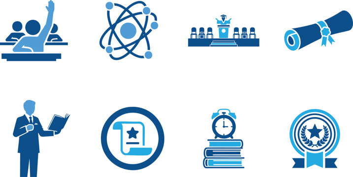Academic Education Filled Icon for School Design