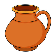 single clay water pot