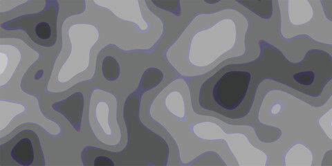 Abstract topographic contour map pattern with smooth, flowing organic shapes in shades of gray and subtle purple outlines, creating a visually engaging and modern background texture