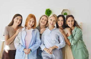 Women happy group meeting for team business training and leadership. Diverse people colleagues...