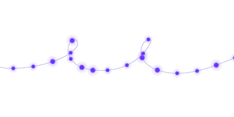 Warm Christmas String Lights Transparent Purple Glow Decoration