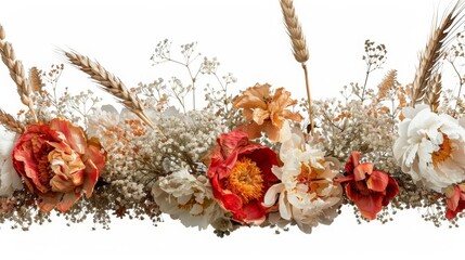 dried flowers in the garden