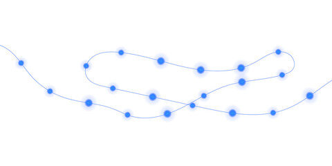Blue Festive Light String Decorative Holiday Background