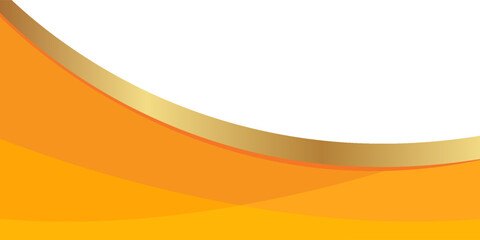 Vector orange line background curve element with white space for text and message design, overlapping layers, Vector Illustration