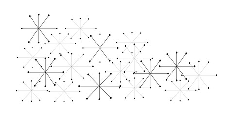 Abstract geometric background with connecting dots and lines with low poly triangle shapes. Polygonal Mesh Background Vector design digital technology concept Global network connection data structure. © ATIA