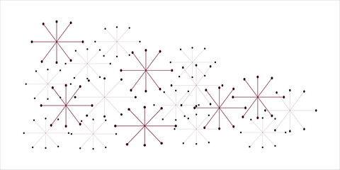 Abstract geometric background with connecting dots and lines with low poly triangle shapes. Polygonal Mesh Background Vector design digital technology concept Global network connection data structure. © ATIA