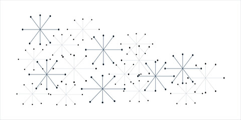 Abstract geometric background with connecting dots and lines with low poly triangle shapes. Polygonal Mesh Background Vector design digital technology concept Global network connection data structure. © ATIA