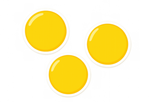 Egg yolks presenting vibrant yellow color and glossy reflections, symbolizing fresh, nutritious ingredients for breakfast and culinary art