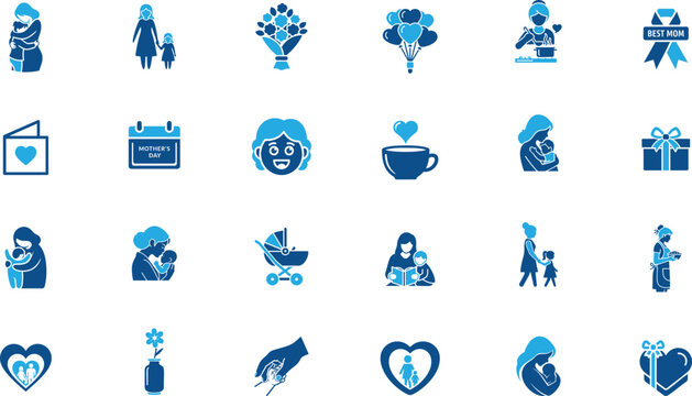 Mother's day filled icon for love , mothers, day, filled, icon, love, celebration, holiday, family, modern, vector, graphic, mothersicon, dayicon, filledicon, loveicon - Powered by Adobe