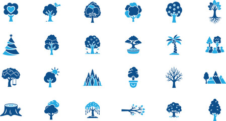 Trees filled icon for forest conservation , trees, filled, icon, forest, conservation, nature, environment, green, eco, modern, vector, graphic, treesicon,
