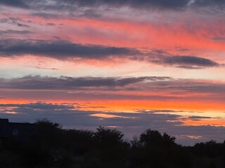 sunset in the sky