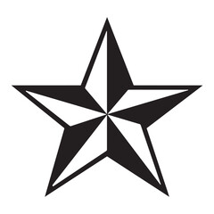 Obraz premium Modern Five Point Geometric Star Silhouette