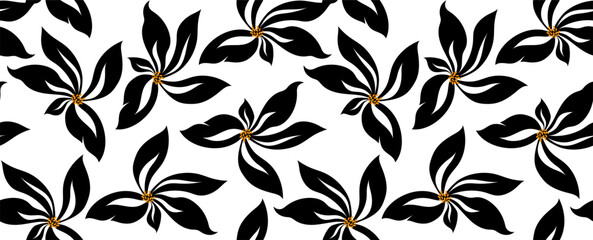 Seamless flowers pattern in vector. Abstract flower pattern design