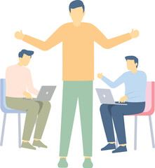 Protect My Team, Protection or Insurance, Business Insurance, Life Insurance, Citizen's Rights, The Big Businessman Carefully Protects His Business Team Members

