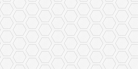 White Hexagonal Background. Luxury White Pattern. Futuristic abstract honeycomb mosaic white background. geometric mesh cell texture. modern futuristic wallpaper.	