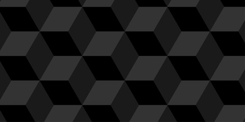 Fototapeta premium Minimal wall vector box black and gray square grid vintage structure cube decorative wallpaper decoration tiles and mosaic seamless pattern. 