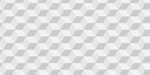 Vector structure box minimal white abstract cube square geometric tile hexagon mosaic wall grid wallpaper. white and gray geometric block cube isometric mosaic texture background.	
