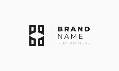 Letters BH Real Estate Logo Template 
