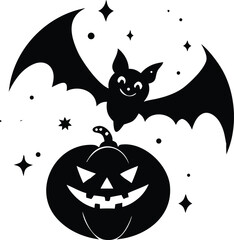 halloween background with bats