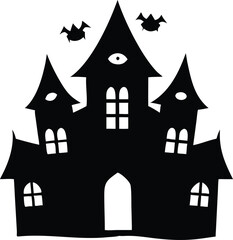 halloween house vector illustration