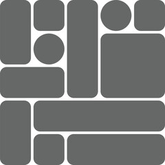 Monochrome Bento Grid Layout Design. 