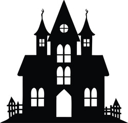 castle silhouette vector