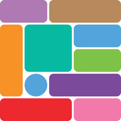 Bento grid template layout shape. UI UX design. 