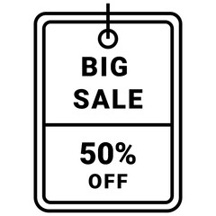  big sale Icon, Line style icon vector illustration, Suitable for website, mobile app, print, presentation, infographic and any other project.
