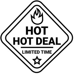  hot deal Icon, Line style icon vector illustration, Suitable for website, mobile app, print, presentation, infographic and any other project.