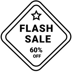 flash sale Icon, Line style icon vector illustration, Suitable for website, mobile app, print, presentation, infographic and any other project.