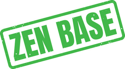 Grunge green rubber stamp mark establishing a calm and foundational core