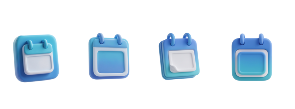 Soft 3D Claymorphic Calendar Icon, Neumorphic, Transparent Background - Powered by Adobe