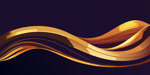 Abstract orange and blue wave pattern design on a black background, a futuristic vector illustration for technology wallpaper