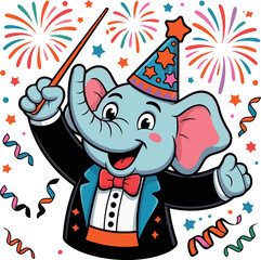 Happy New Year Elephant Master