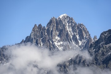 Steep Rocky Mountain Peak Aiguille