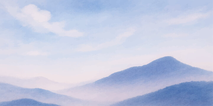 Mountain clouds form a stunning aerial landscape of nature and sky at sunrise