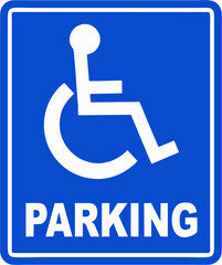 Handicap parking sign