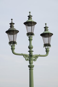 Historic street lamps, H&oslash;jbro Plads, Ved Stranden, Copenhagen, Denmark